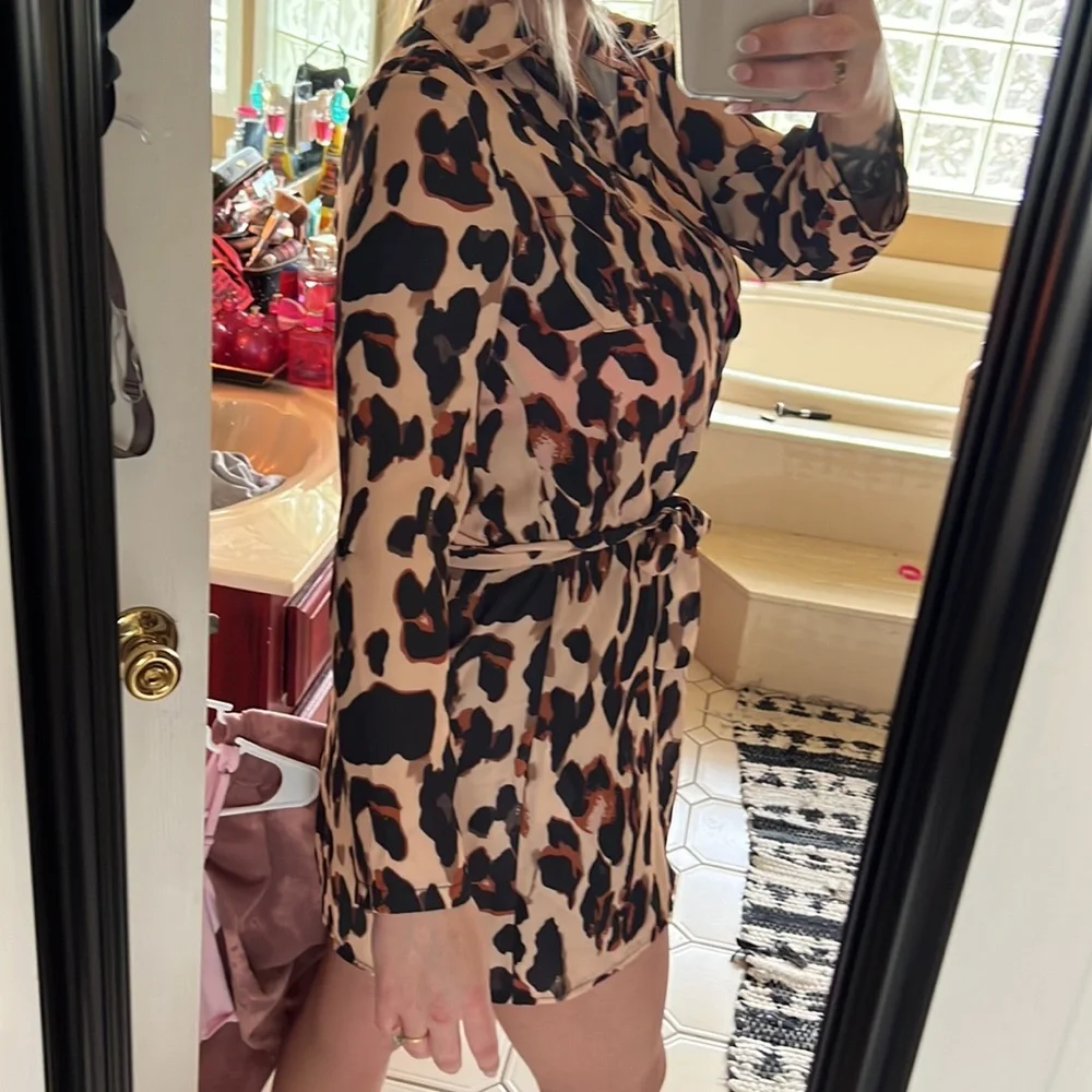 Cheetah Print Dress - Size 10 - Picture 2 of 5